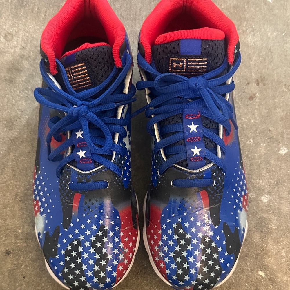 Under Armour Kids football cleats  - Red, Blue, Black